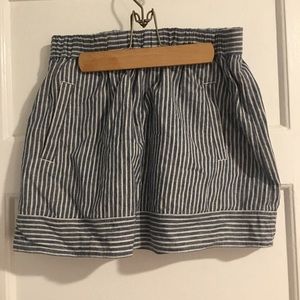 NWOT J Crew Striped Miniskirt Sz XS Lined Skirt